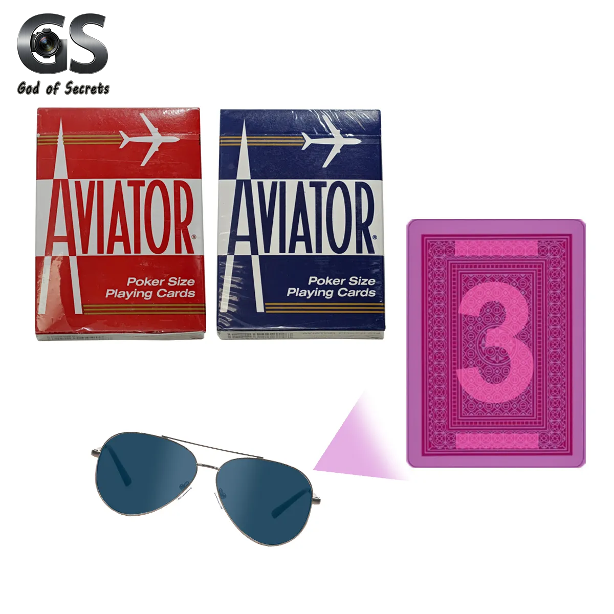 Aviator Secret Marked Poker Cards Infrared Deck for Unseen Poker Wins