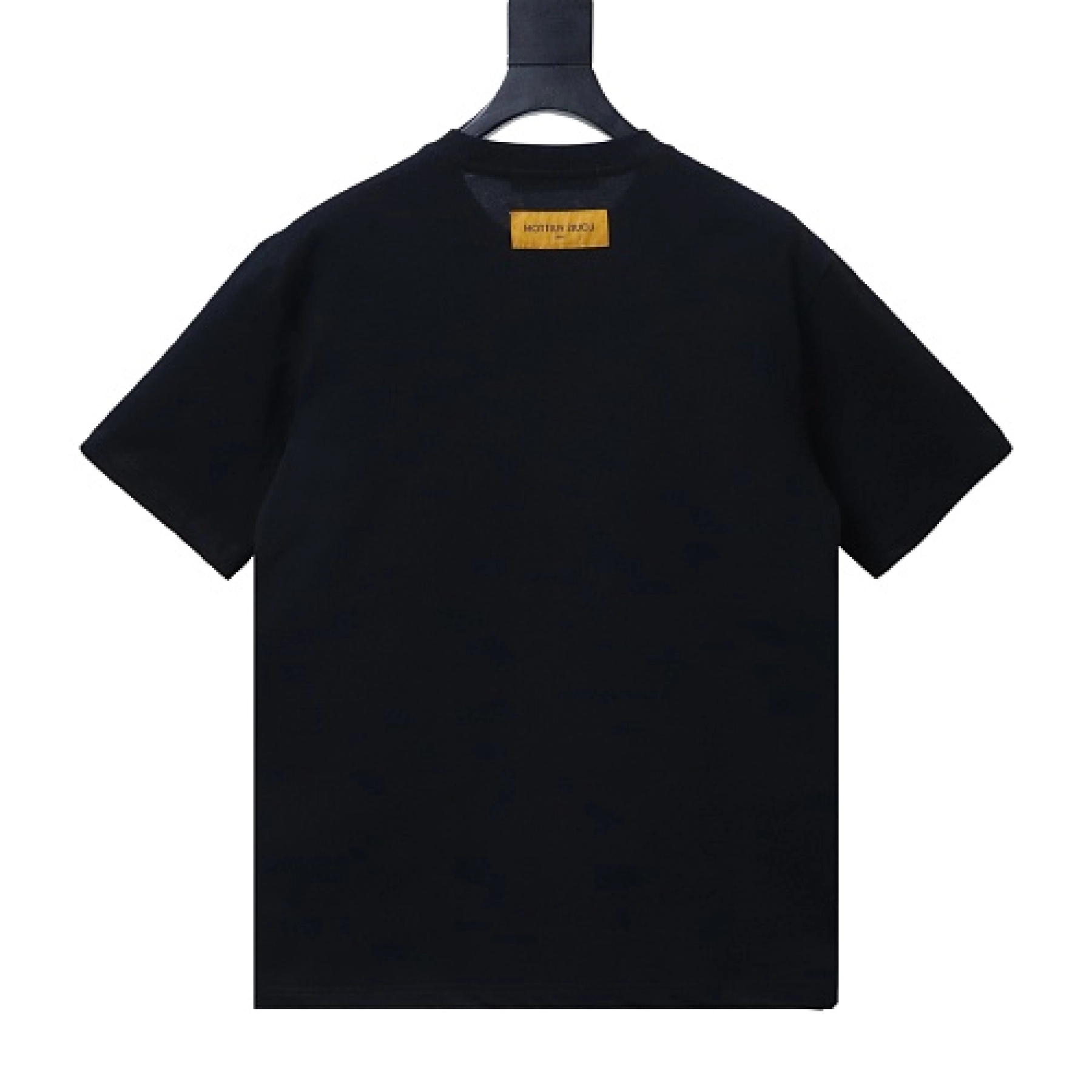 Louis Vuitton Crystal Embellished Cotton T-Shirt Black