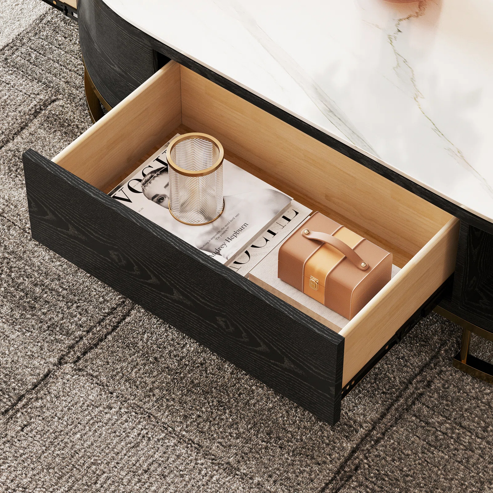 Dessa Sled/Frame 2 Nesting Coffee Tables with Storage