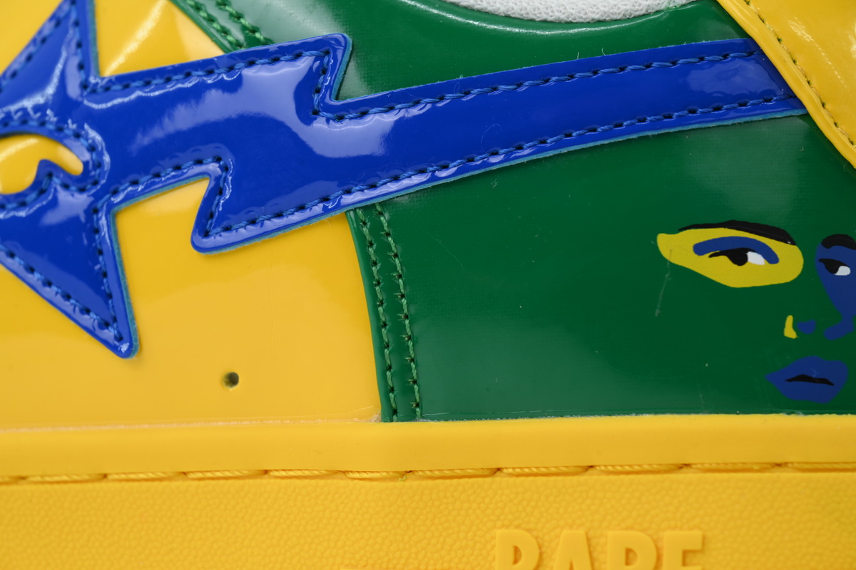 KidSuper × A BATHING APE BAPE STA Brazil Green Yellow 1M23 191 936
