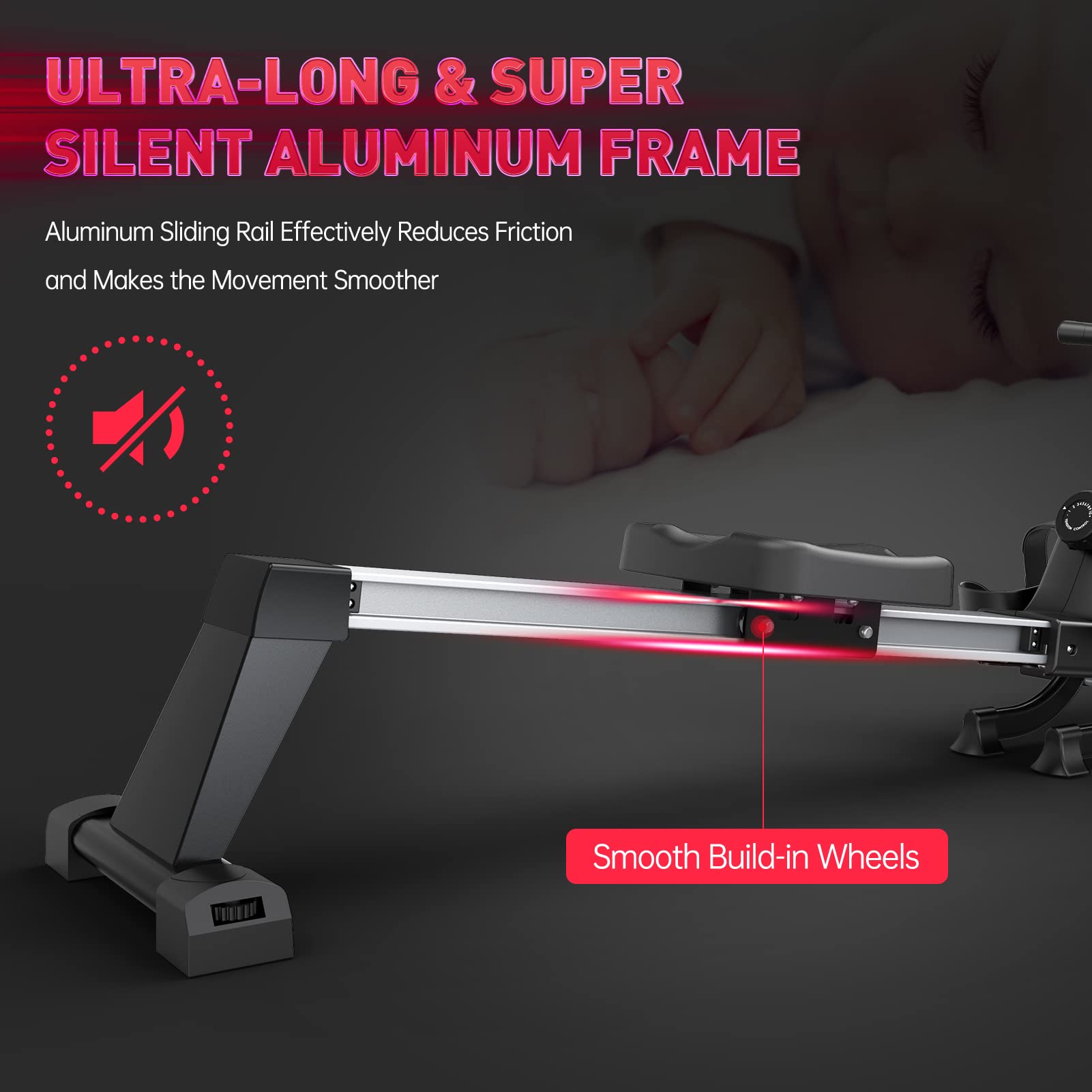 Magnetic Rower Rowing Machine with LCD Display 300LB Weight