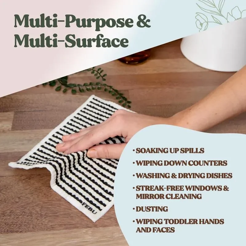 🔥Hot Sale 💥Swedish Dishcloths for Kitchen & Cleaning | 5 Pack