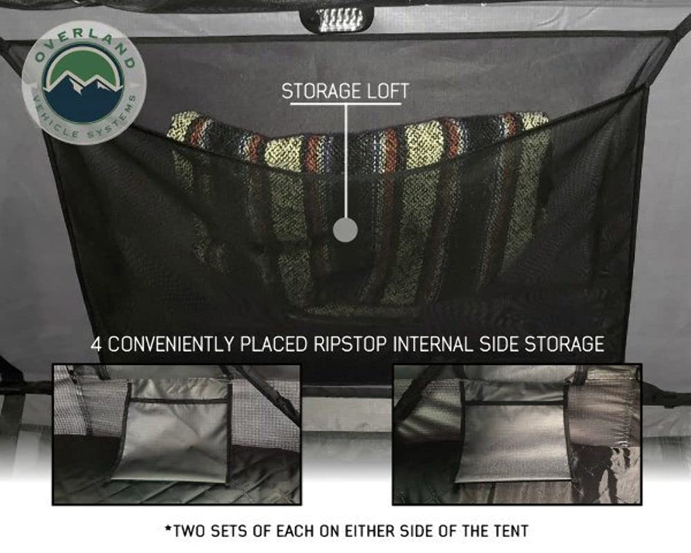 Nomadic 2 Extended Roof Top Tent - Dark Gray Base with Green