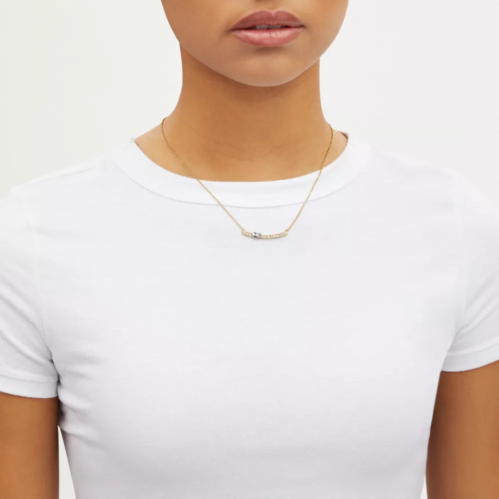 COAthtCH Signature Pavé Bar Necklace