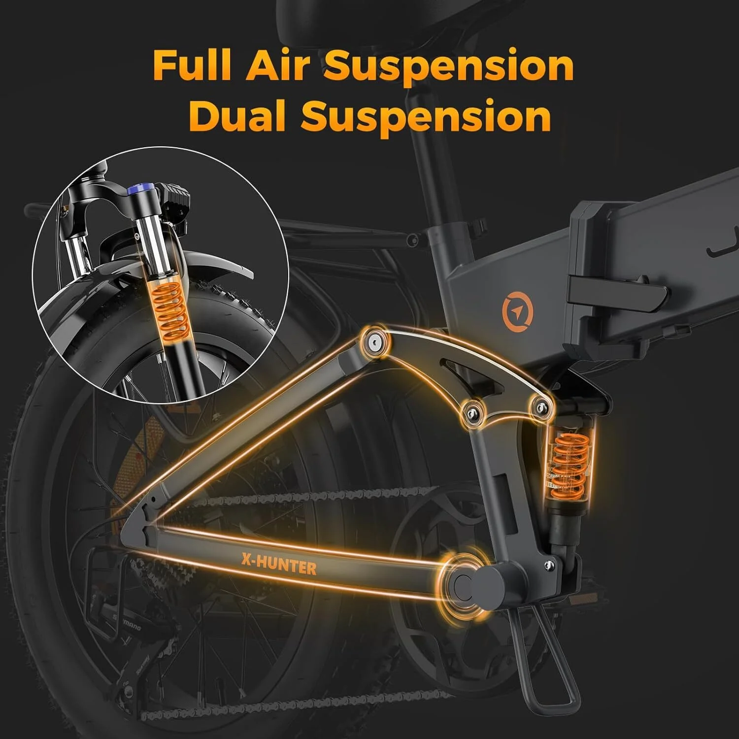 Jasion X-Hunter 20in Folding Fat Tire Electric Bike, 750W