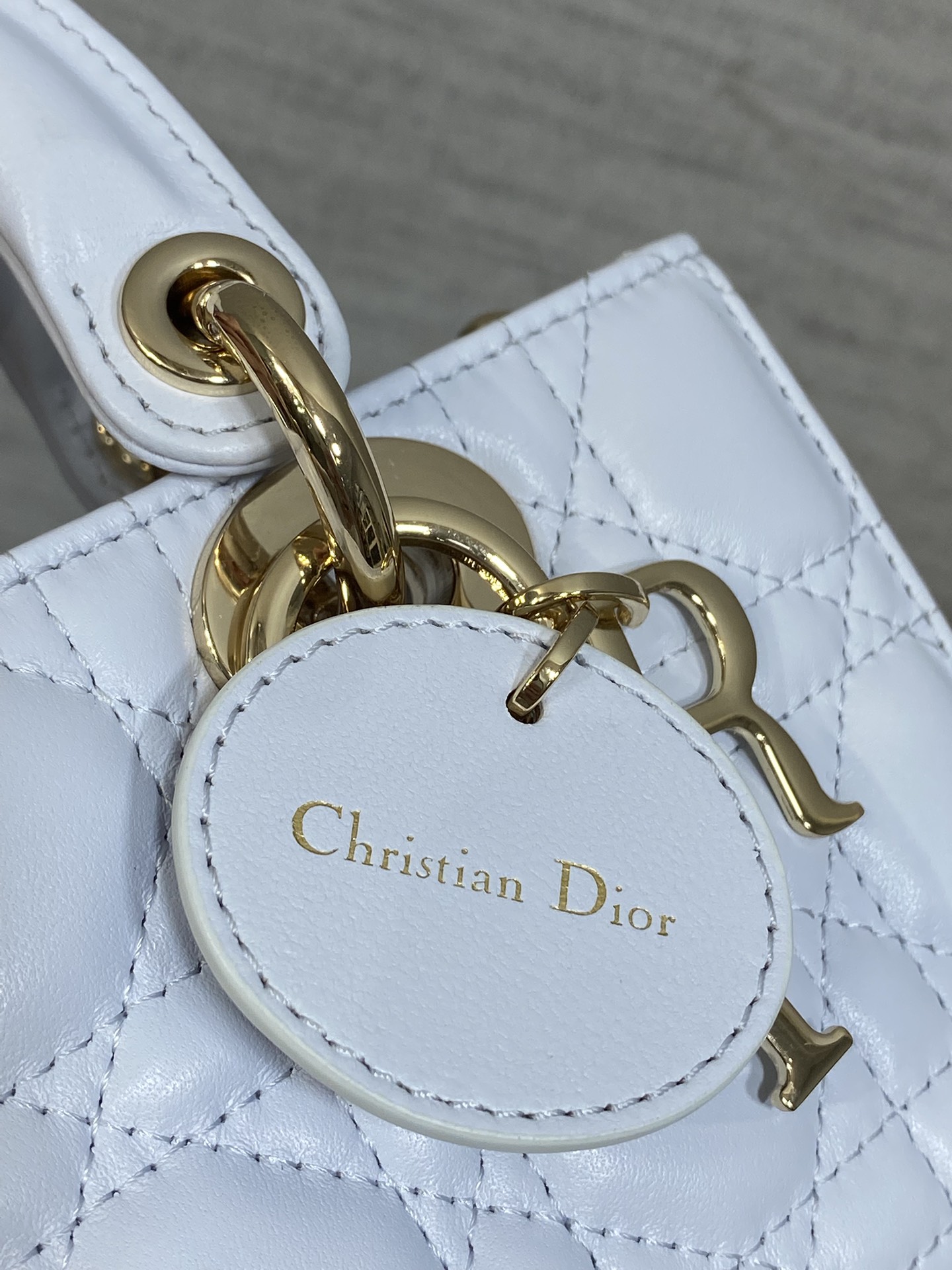 Dior Lady Mini White Bag