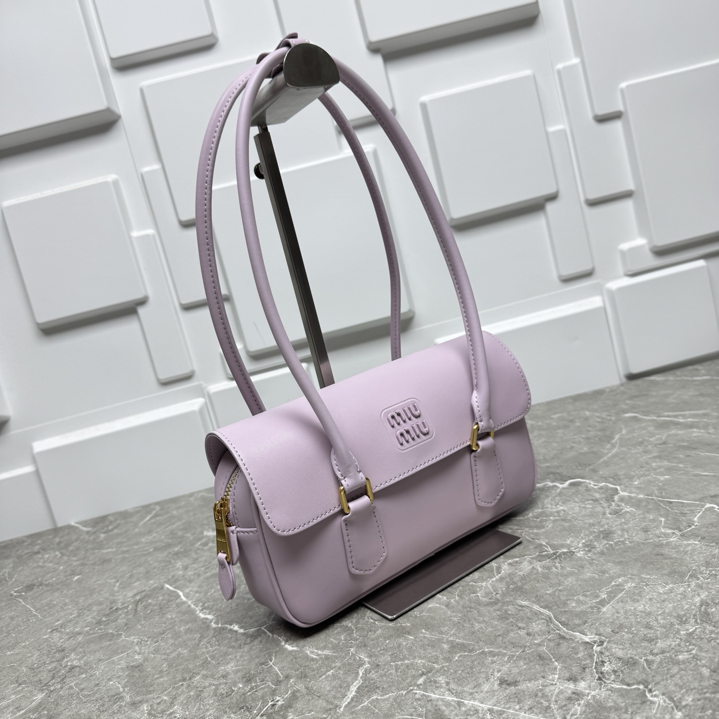 Miu Miu Leather Rectangular Flap Shoulder Bag