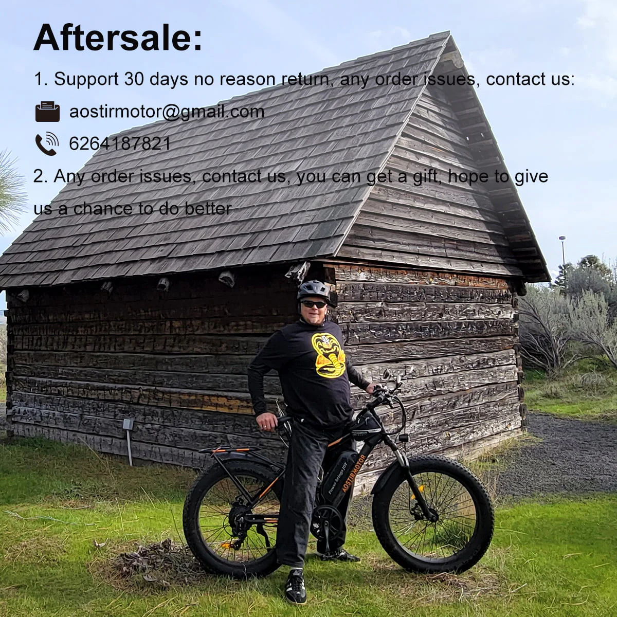 Aostirmotor 26in Fat Tire Electric Mountain Bike, 750W, Black