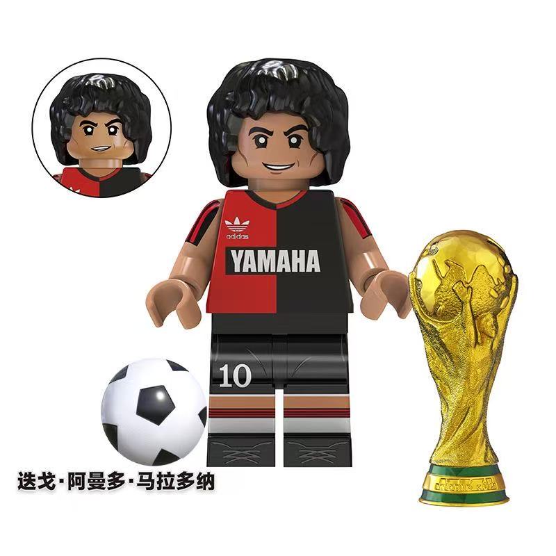Football star building block toys