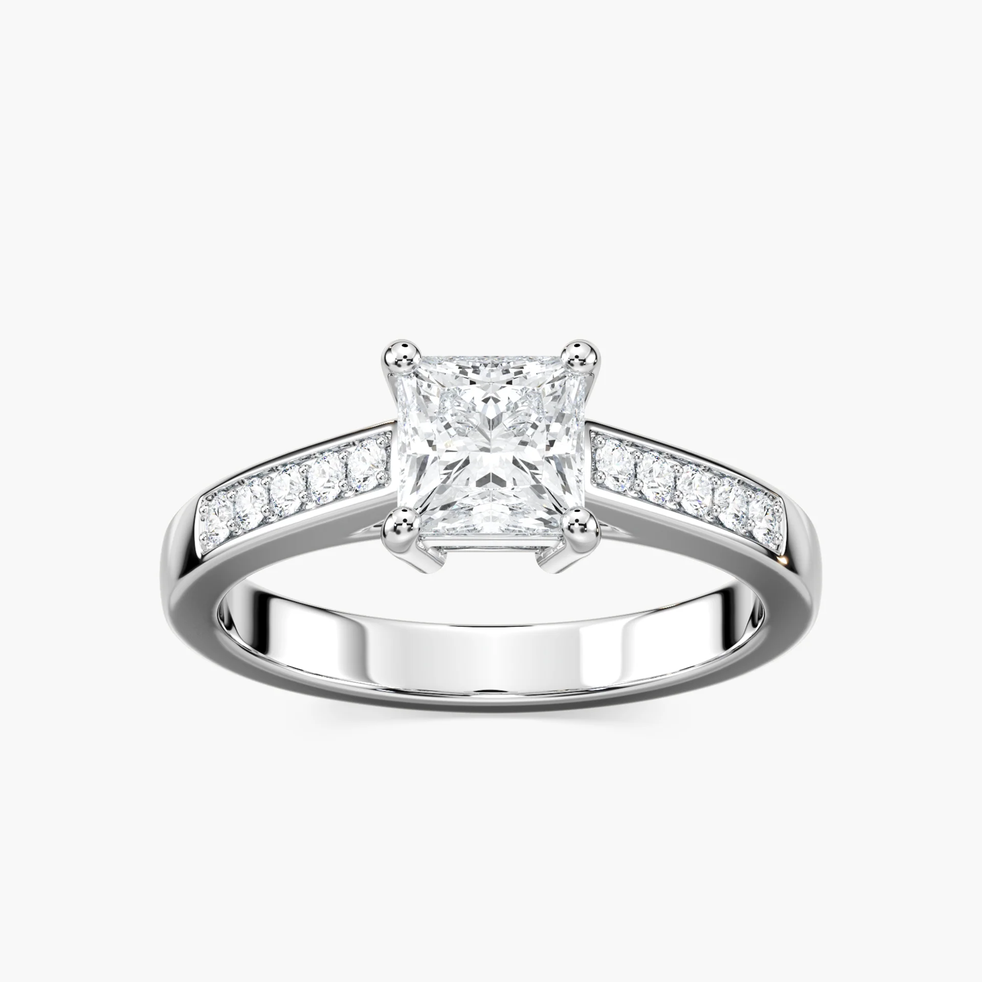 Ashley Lab Grown Diamond Channel Side Stone Engagement Ring