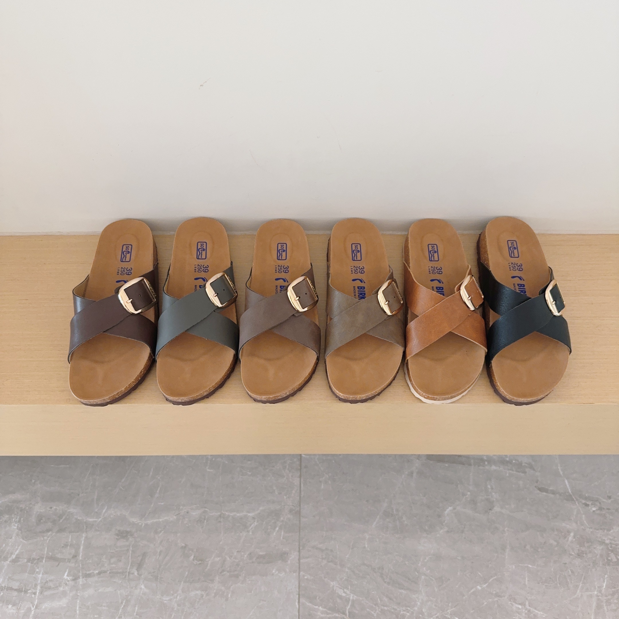 Birken-Style Cross-Strap Sandals