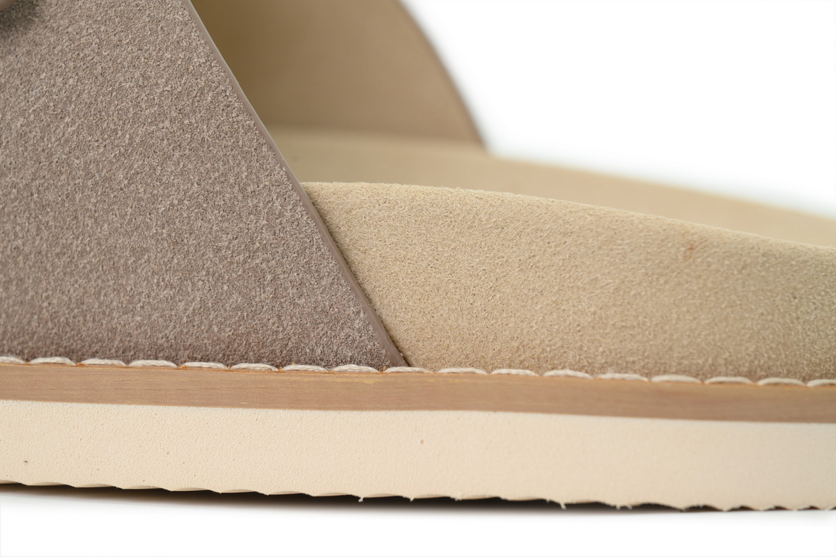 Brunello Cucinelli Suede Slide Sandals Beige