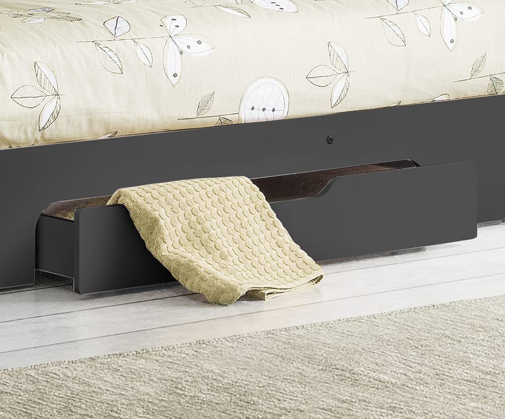 Wooden Bunk Bed with Underbed Storage Drawer