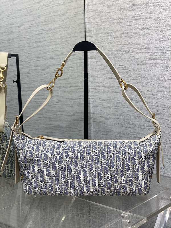 Dior Journey Hobo Bag Medium Gray Oblique