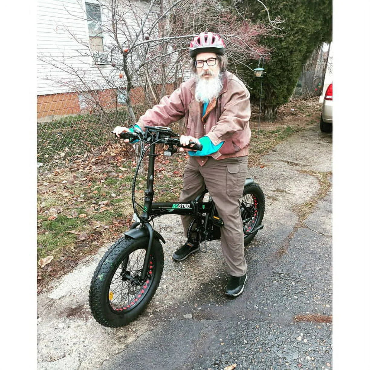 ECOTRIC 20in Folding Fat Tire Electric Bike, 500W, 48V, Black