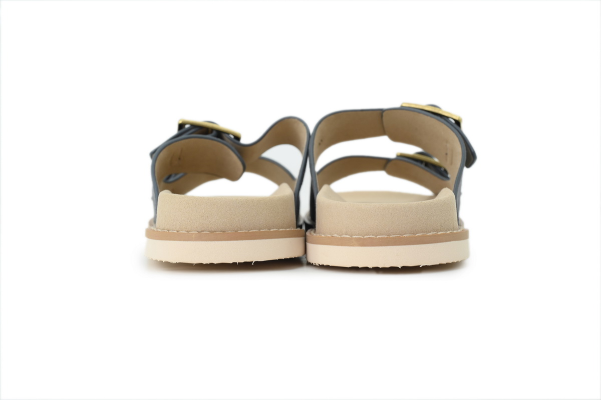 Brunello Cucinelli Suede Slide Sandals Grey