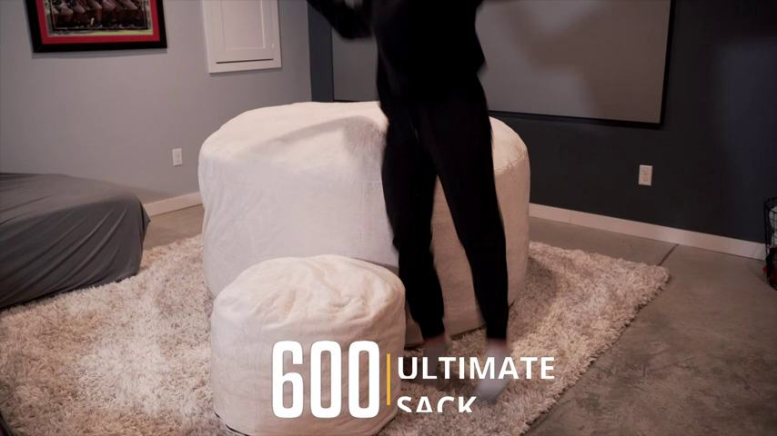 6000 Bean Bag Chair withFootstool: Giant Foam-Filled Furniture