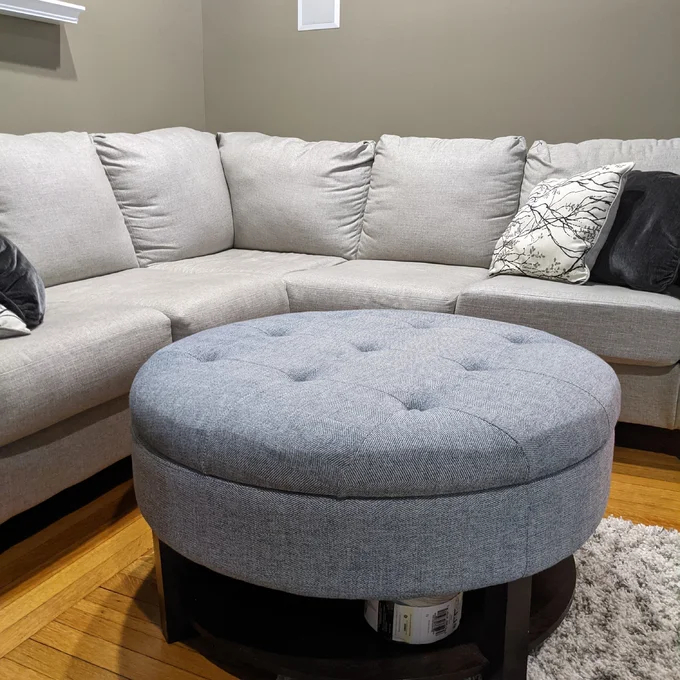 Lindquist Round Tufted Storage Ottoman
