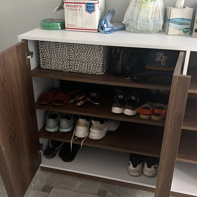 16 Pair Shoe Storage Cabinet