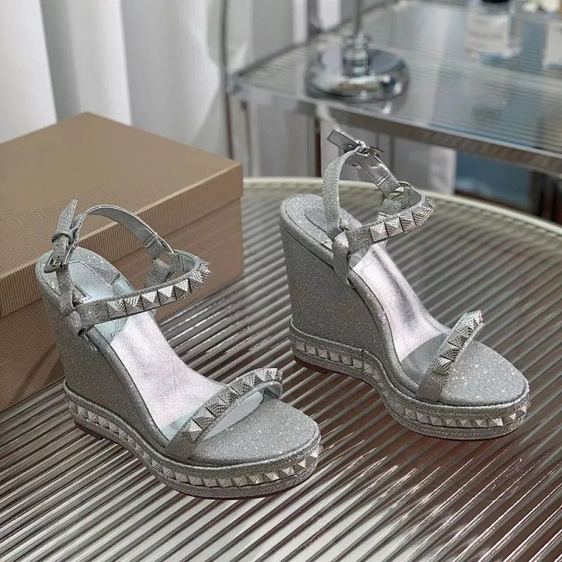 Christian Louboutin NO700 Crystal Wedge Sandals Collection
