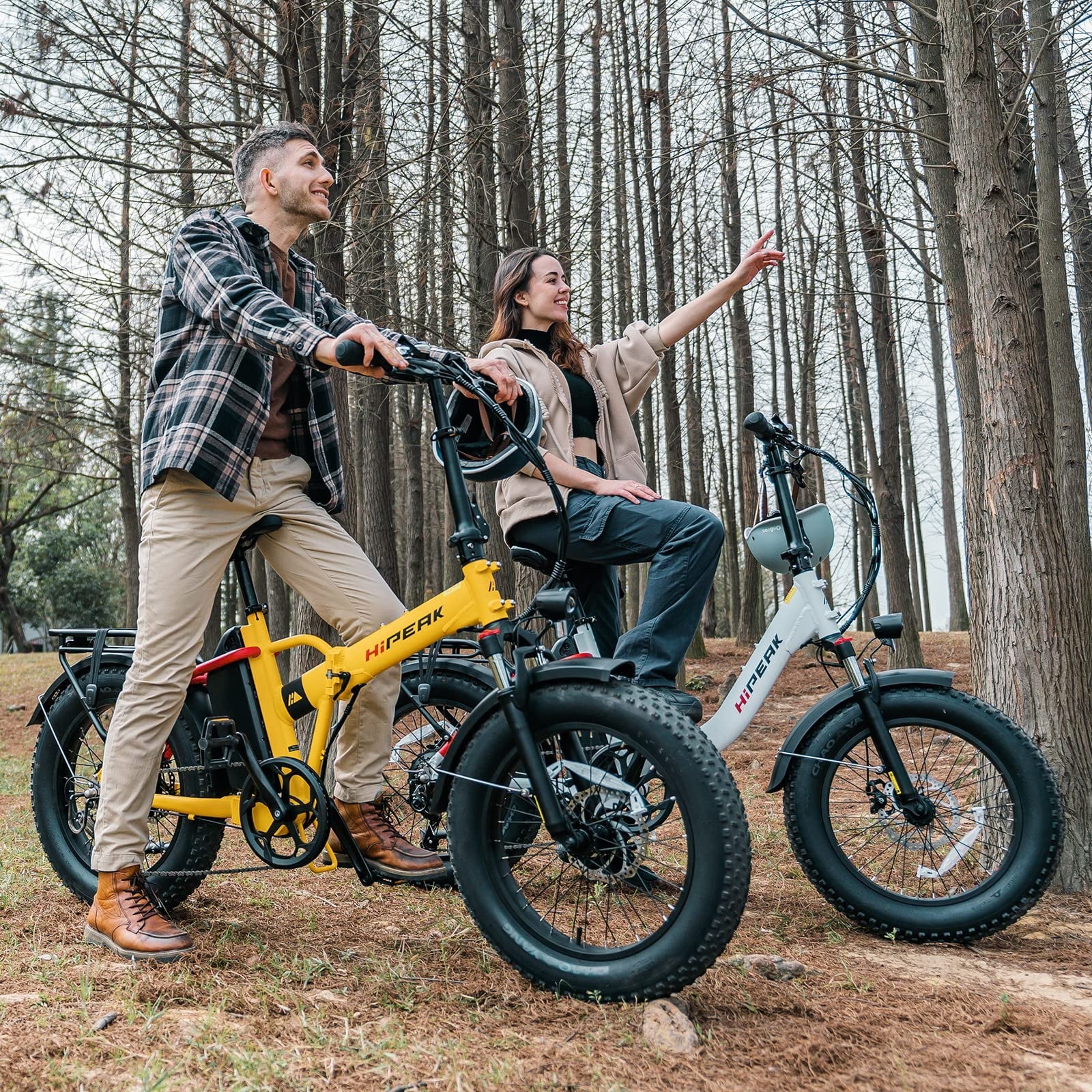 HIPEAK 20in Folding Fat Tire Electric Bike, 750W, 48V 15Ah