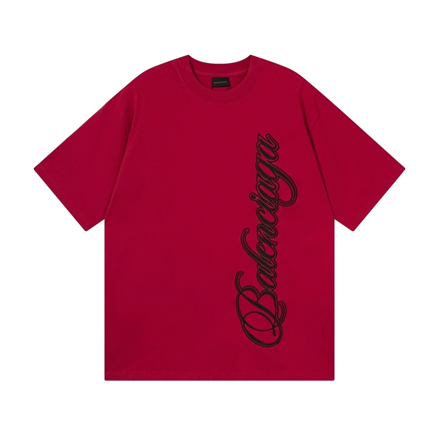 Balenciaga Embroidered Logo T-shirt Black/Red/Gray