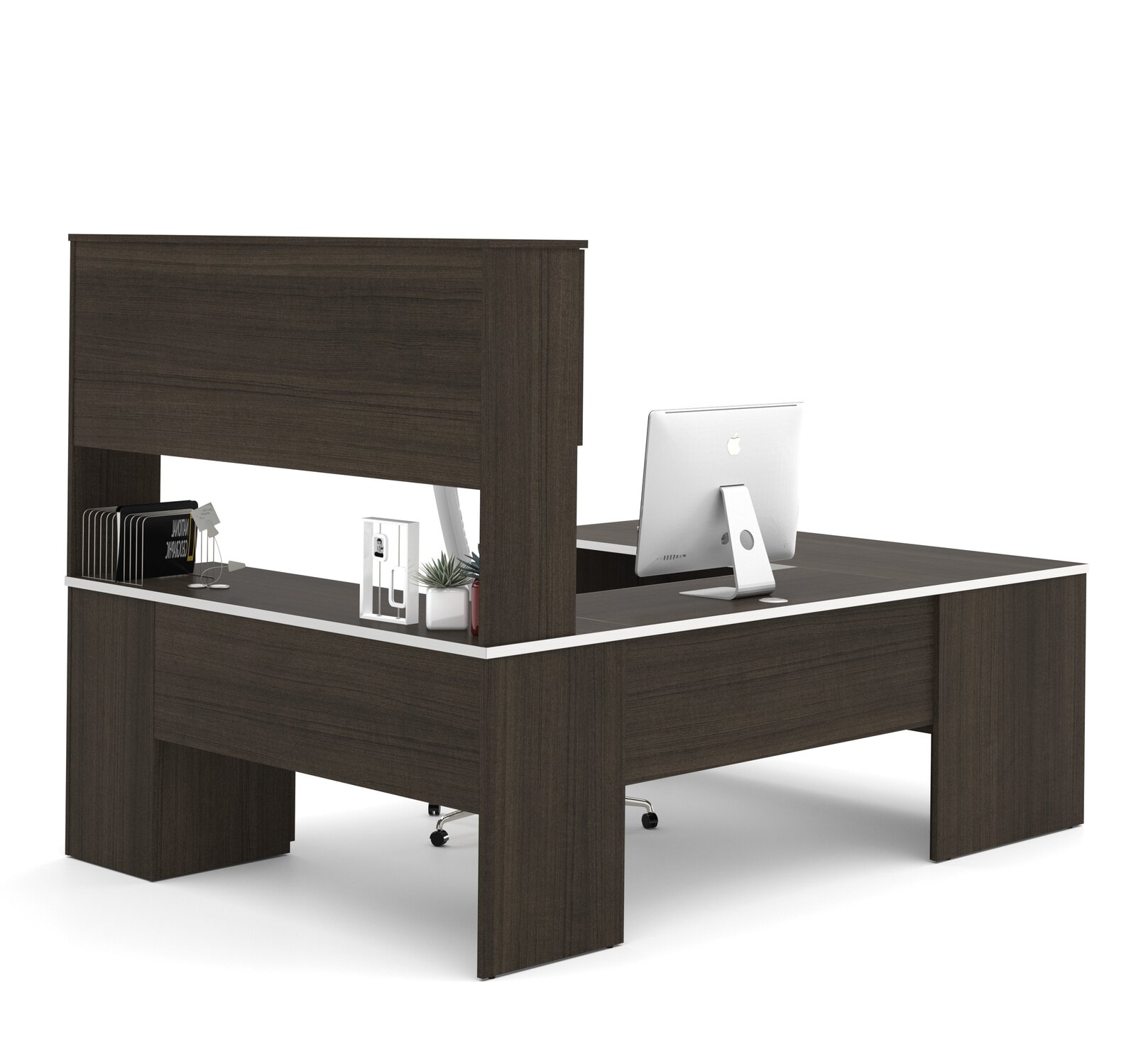 Chanice 4 Piece U-Shape Computer Desk Office Set with Hutch