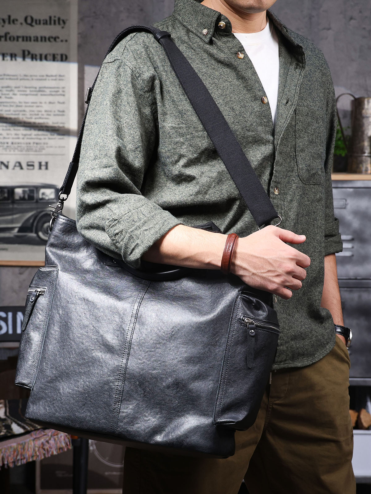 Premium Leather Tote Bag - Handcrafted for the Modern Professional