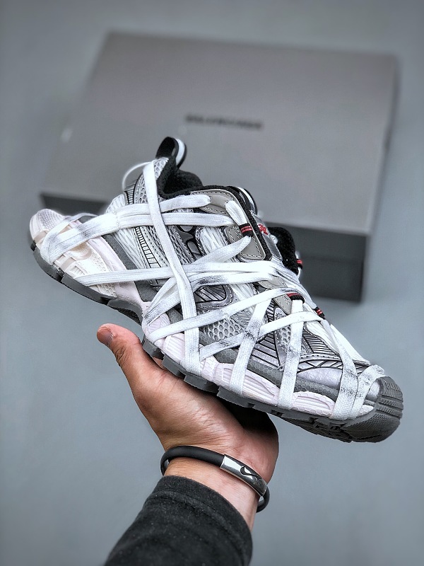 Balenciaga 3XL Spider Strap Silver White Sneakers