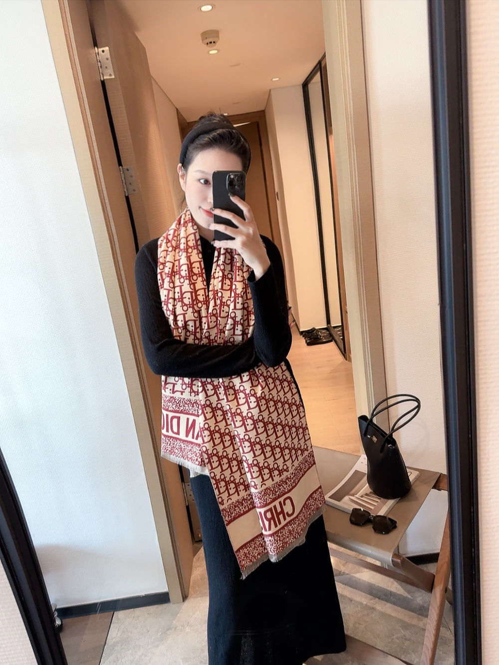 Dior Oblique Scarf Pink and Brown 65 x 180 cm product images