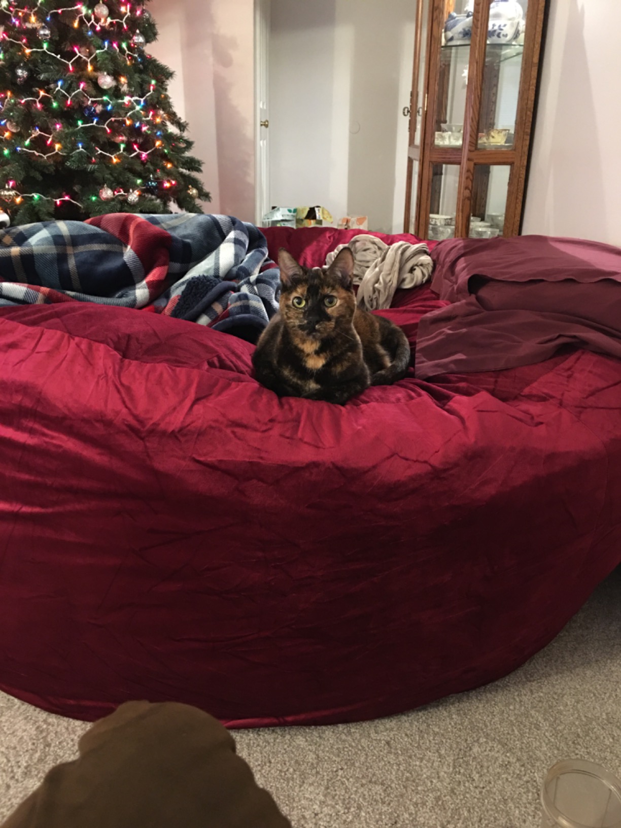6000 Bean Bag Chair withFootstool: Giant Foam-Filled Furniture