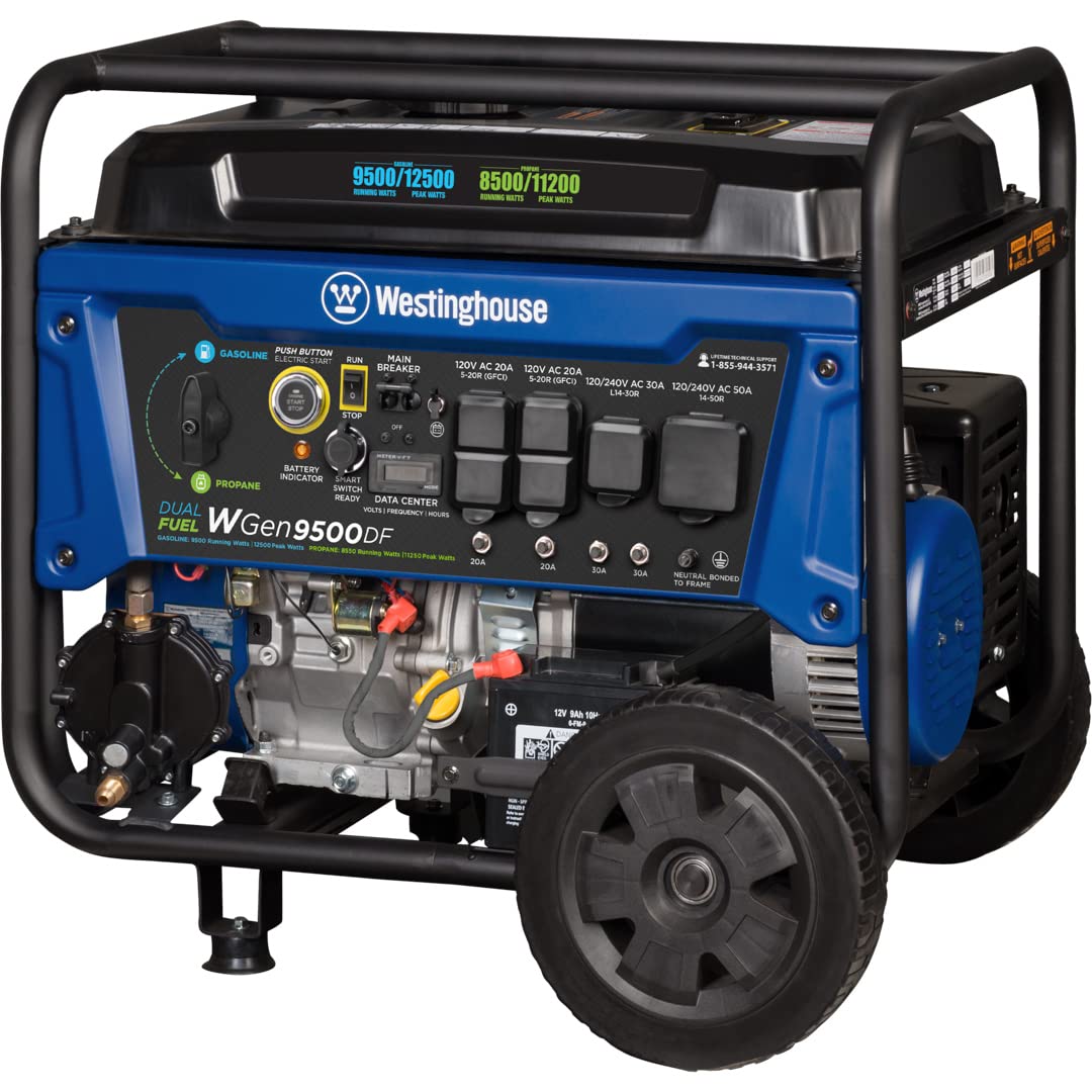 Westinghouse 12500 Watt Dual Fuel Home Backup Portable Generator