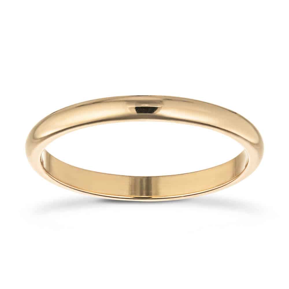 Nancy 2.00mm Dome Comfort Fit Plain Metal Band