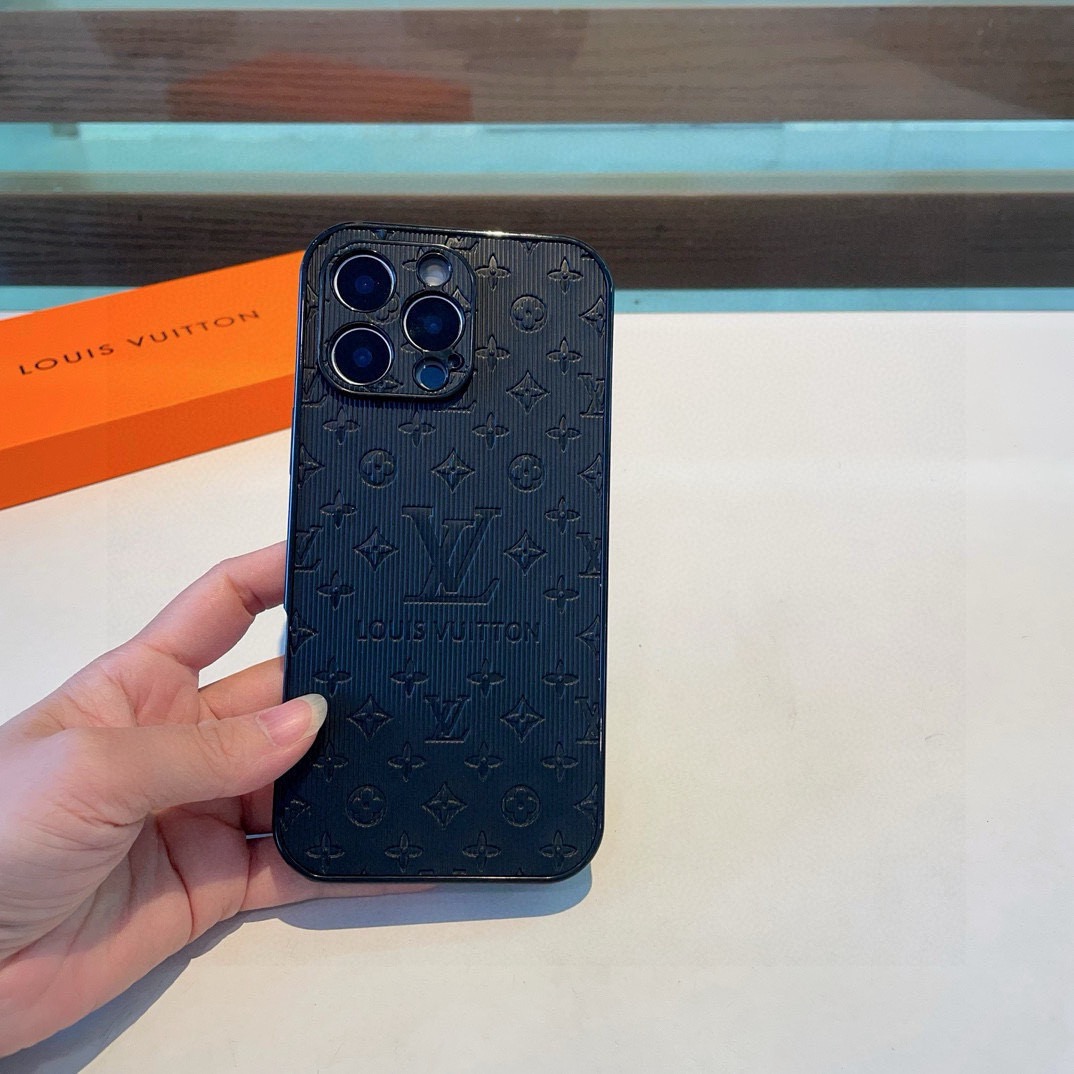 Louis Vuitton Embossed Monogram Vertical Stripe Luxury Phone Case
