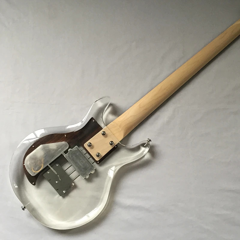 High Quality 4-String And ArmStrong Electric Bass Guitar Acrylic Transparent