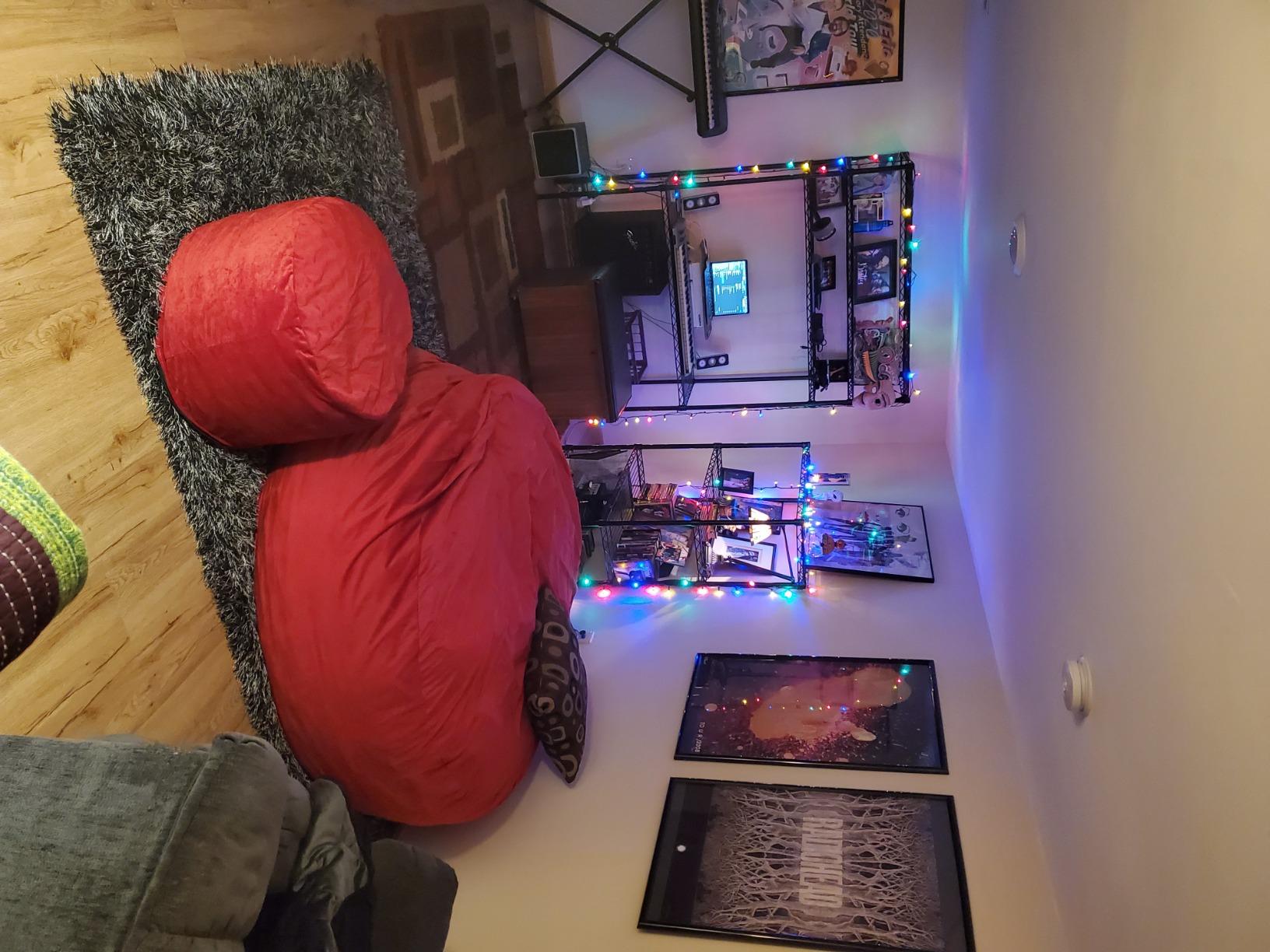 6000 Bean Bag Chair withFootstool: Giant Foam-Filled Furniture