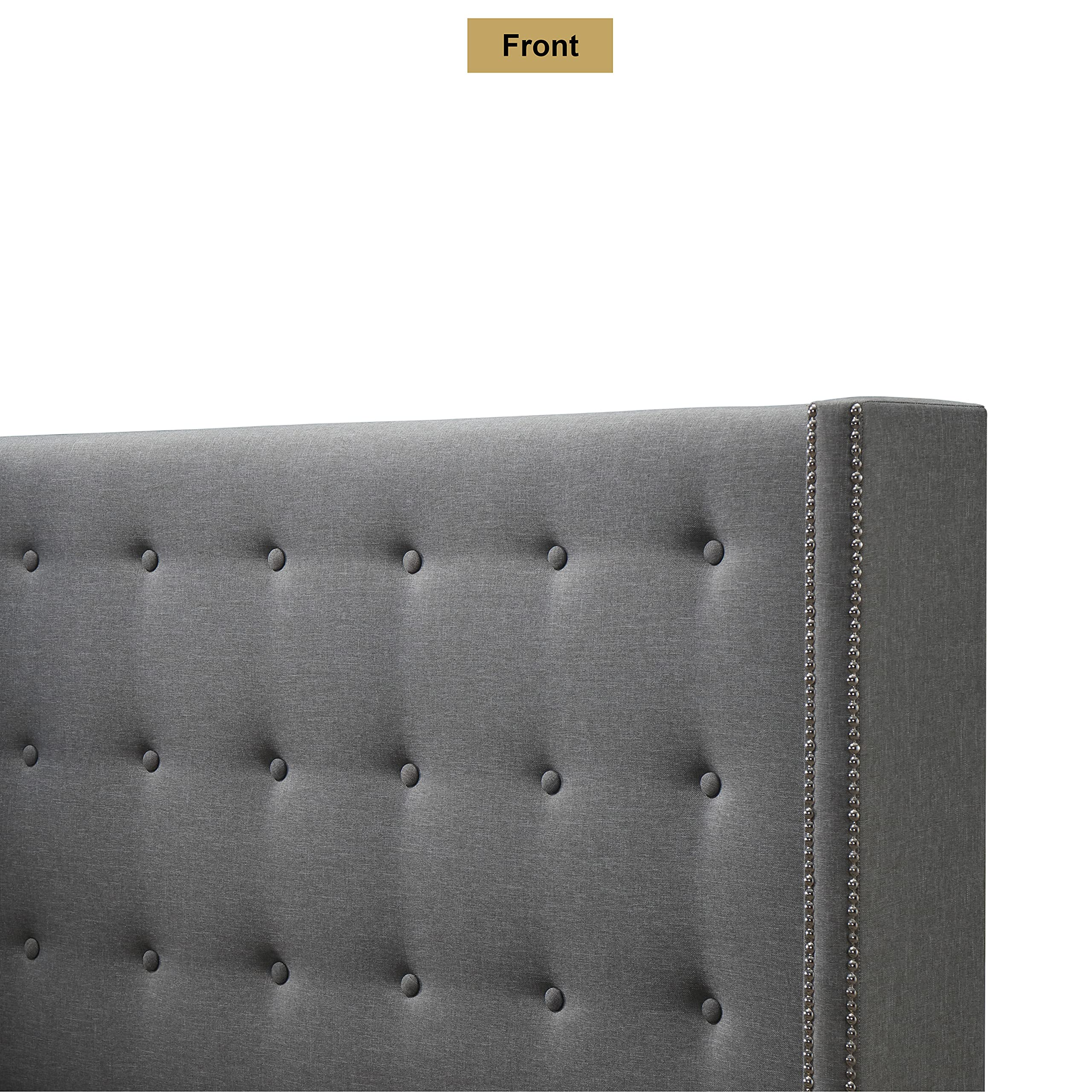 Savoy Tufted Upholstered Wingback Panel Storage Bed Frame