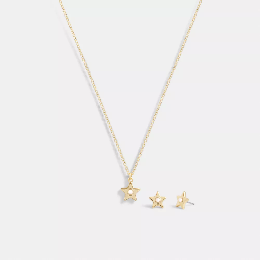 COAthtCH Star Earrings And Necklace Set
