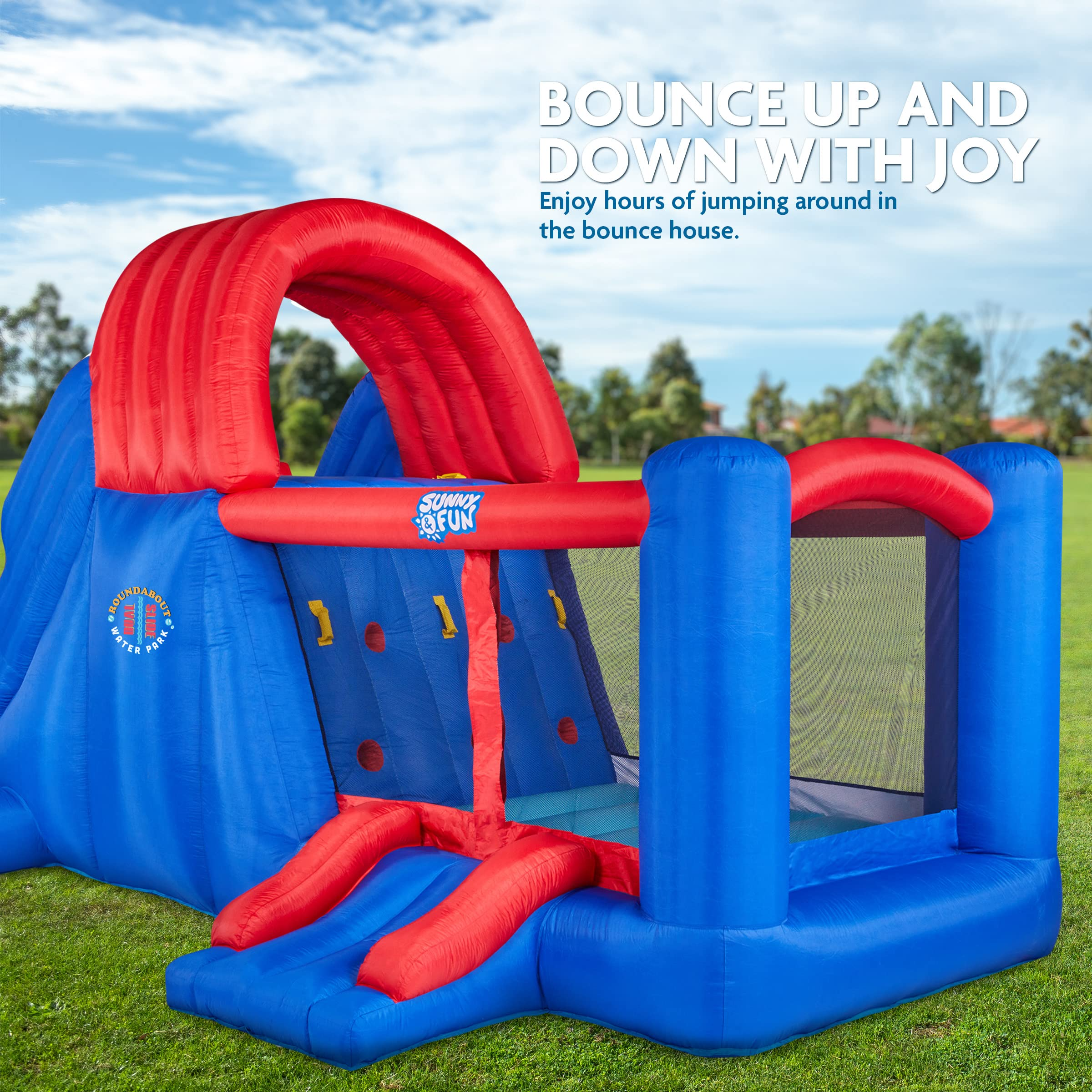 Dual Slide Roundabout Inflatable Water Park