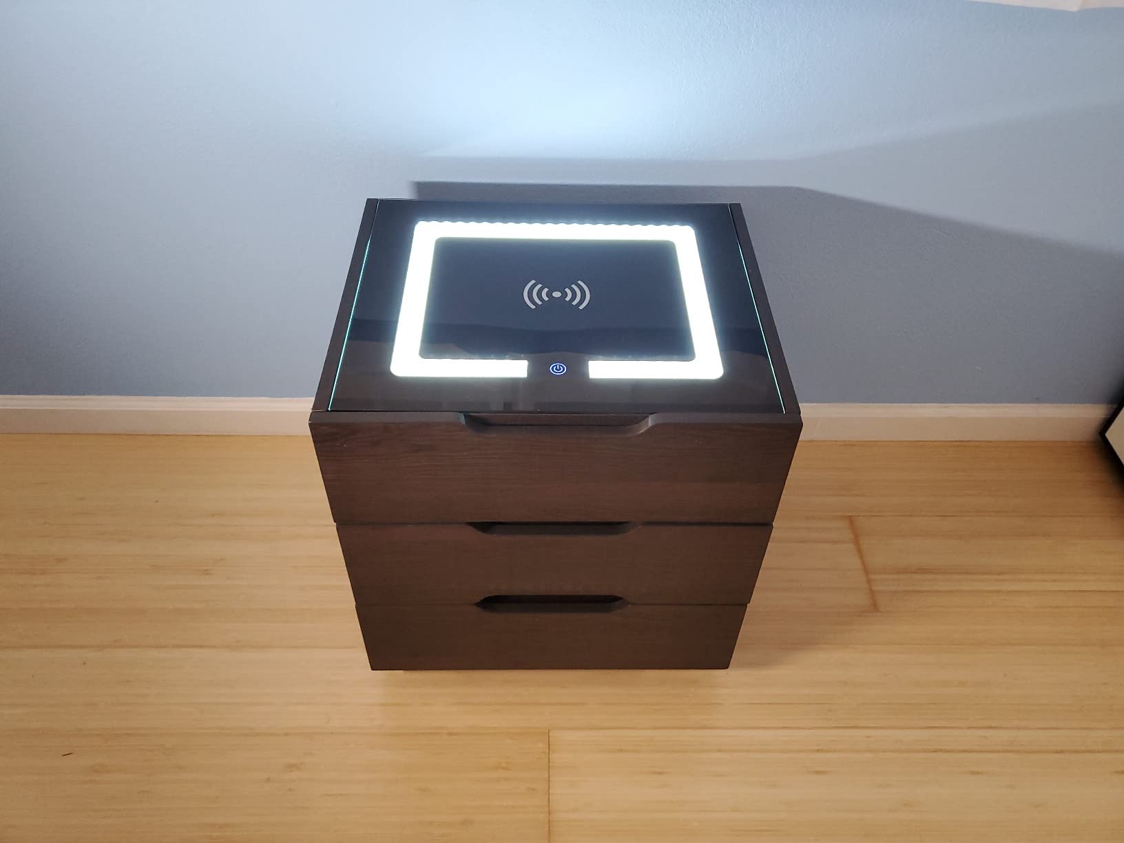 Nightstands Wireless Charging Station and LED Lights