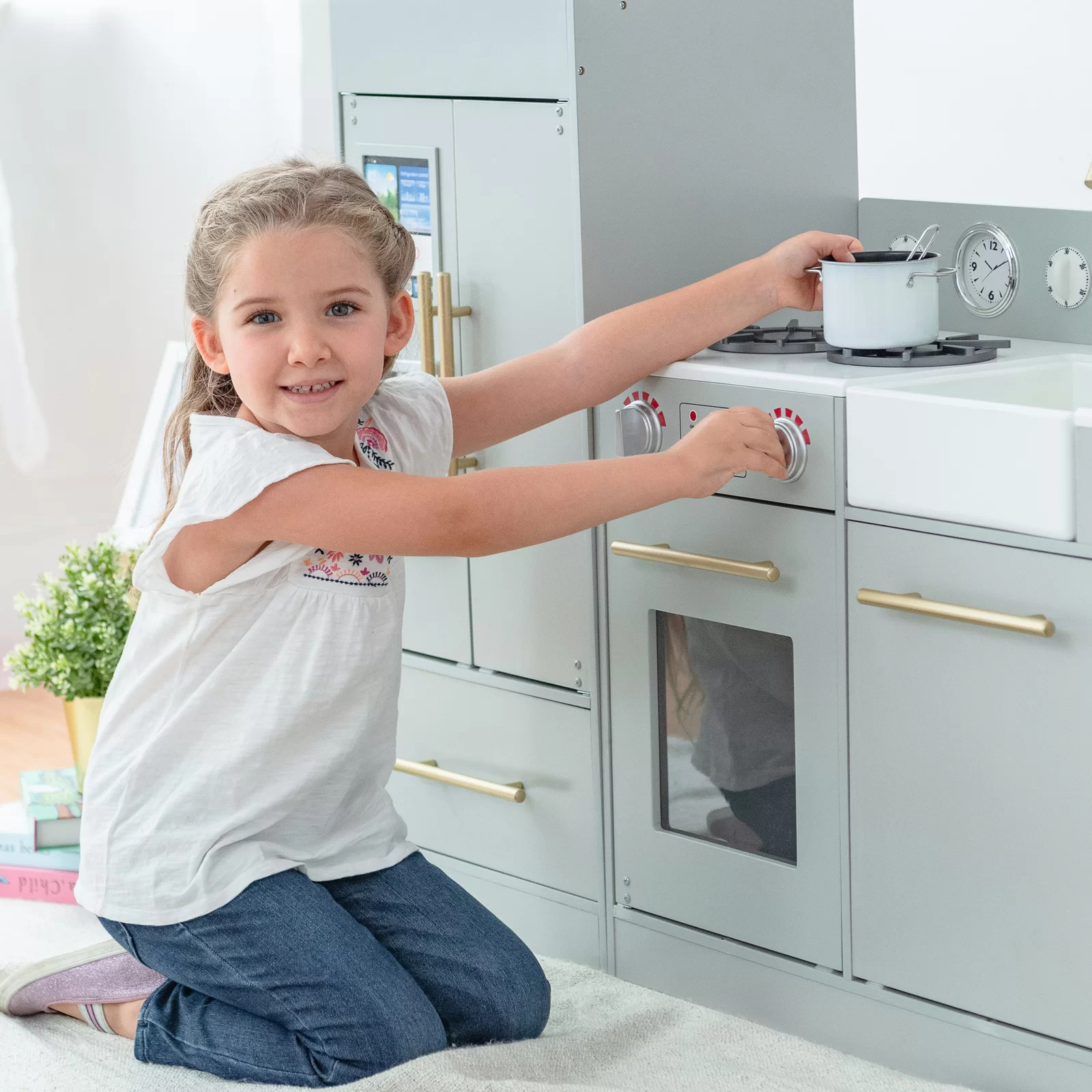 Play Kitchen Toddler Pretend 2 pcs Play Set with Accessories &