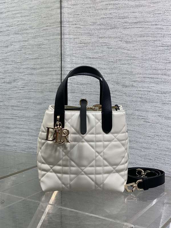 Dior Lady Dior Tote Bag White