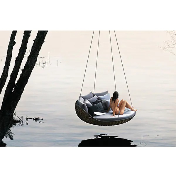 Outdoor rattan hammock round swing rattan chair bird's nest