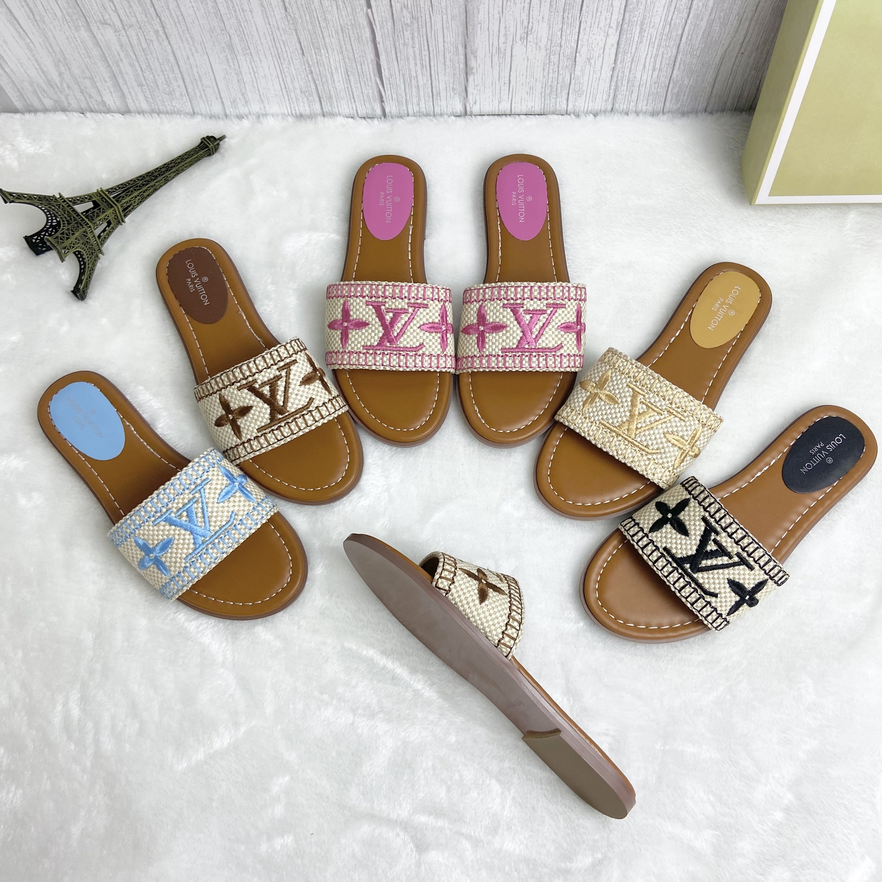 Louis Vuitton Monogram Flat Slides