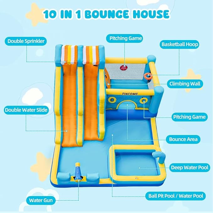 💧 The perfect backyard water park for exciting summer adventures.