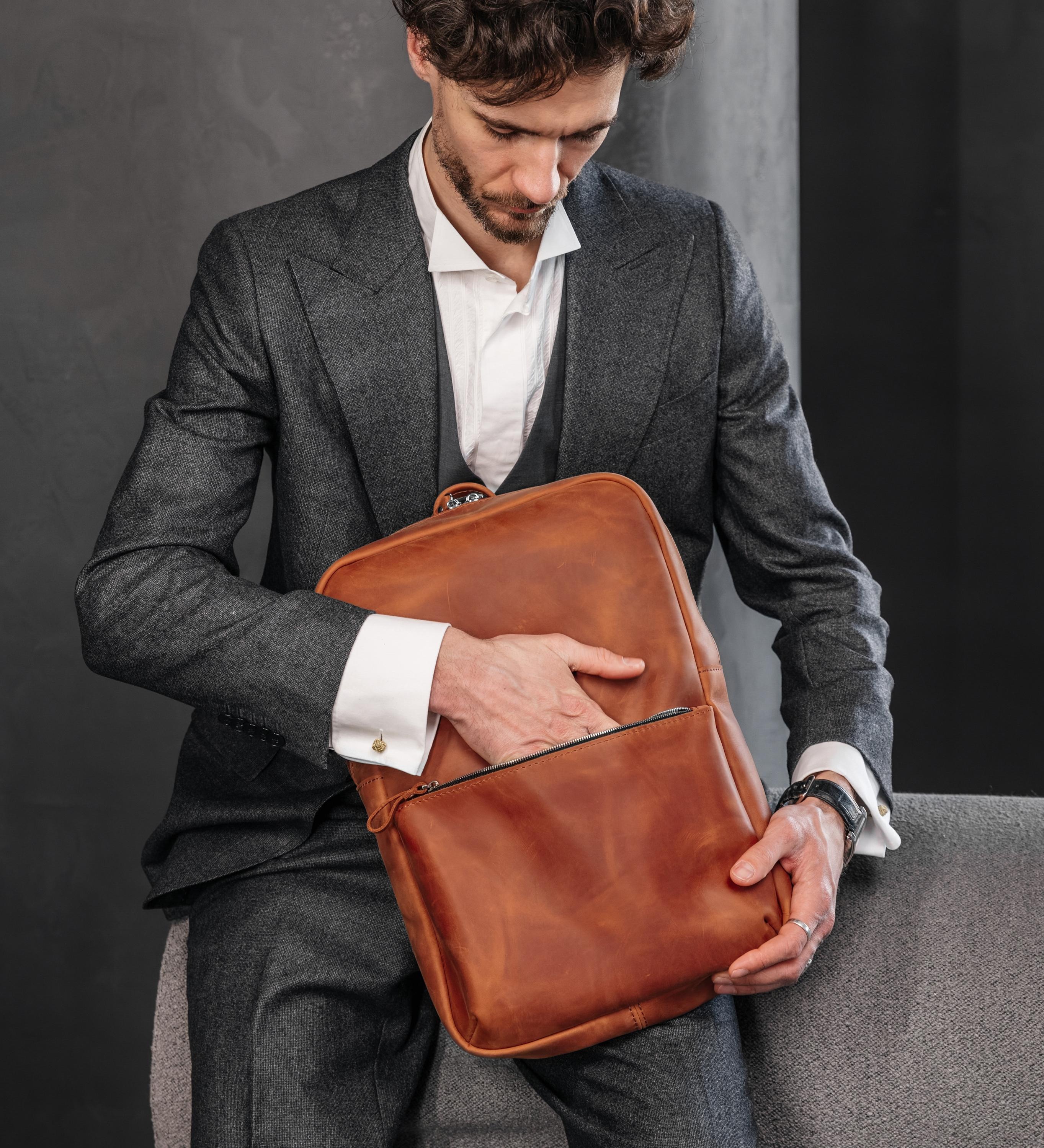 The Professional Full-Grain Leather Backpack