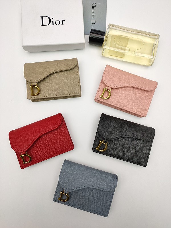 Dior Saddle Card Holder Leather