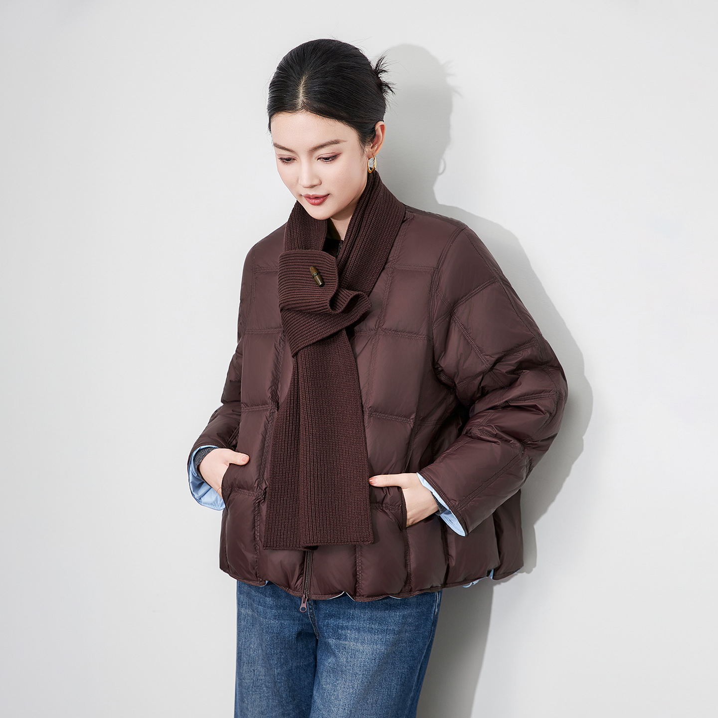 Winter Puffer Jacket Women Short 90% White Duck Down Coat Female Streetwear Warm Parkas