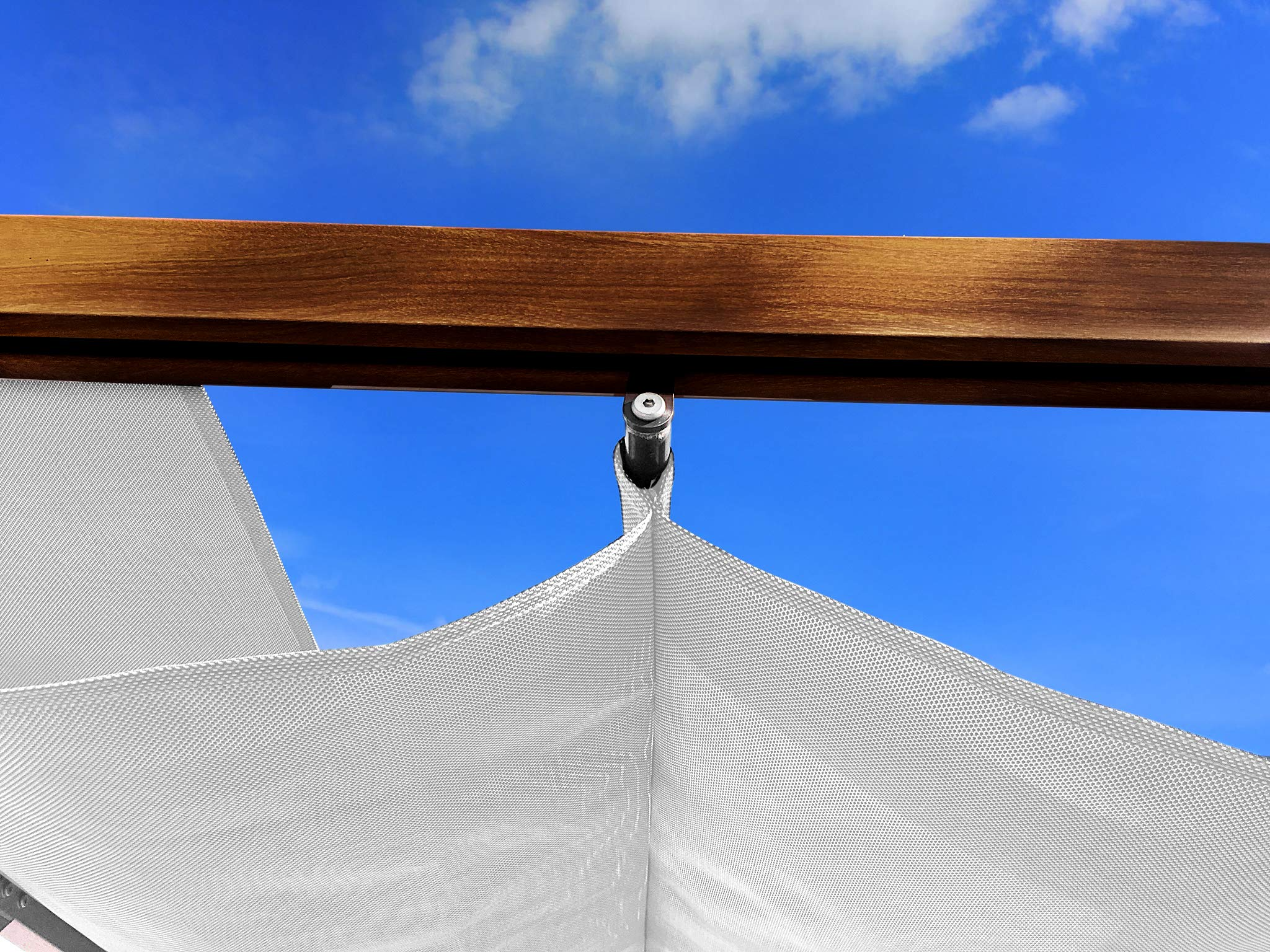 Palermo Soft Top Pergola, Off-White Canopy
