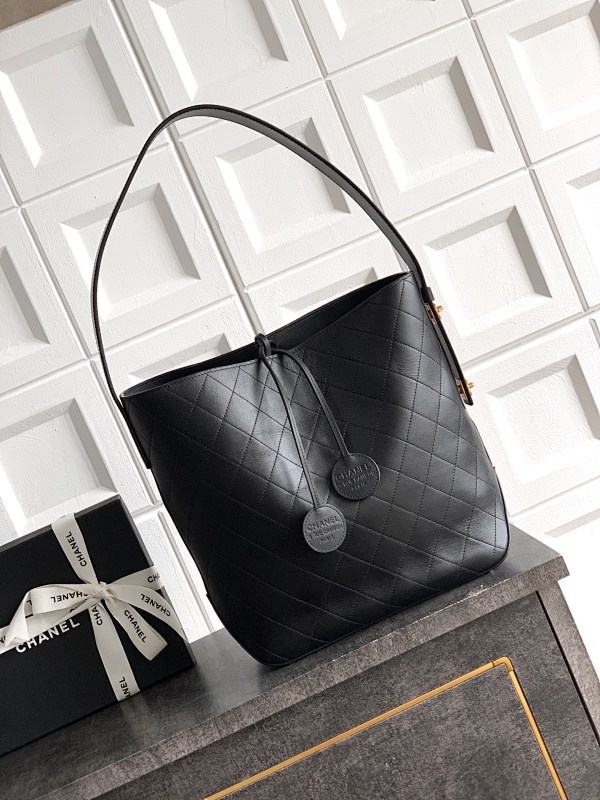 Chanel Large Hobo Black Tote Bag